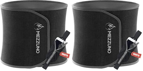 mezzuno - Faja Reductora Hombre y Mujer Adelgazante · Moldea Abdomen y Cintura · Efecto Sauna Para Sudar · Neopreno Ajustable sin Latex · Negro, S-M