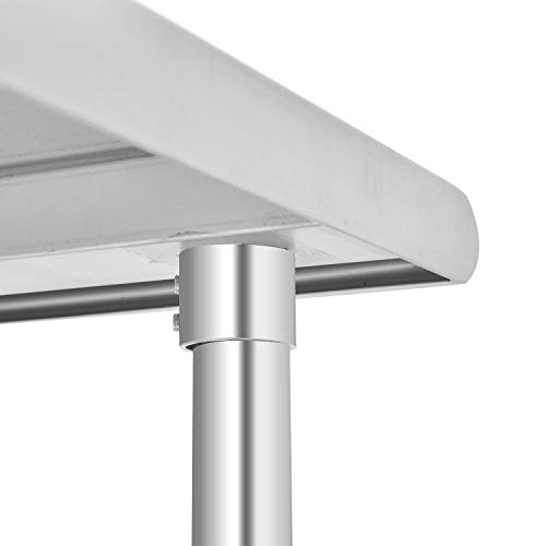 STEELBUS 24\'\'x36\'\' Stainless Steel Table,NSF Commercial Heavy Duty Kitchen Food Prep & Work Table on 4 Caster Wheels & with Backsplash & Adjustable Under Shelf for Restaurant, Home and Hotel… - Thumbnail 5