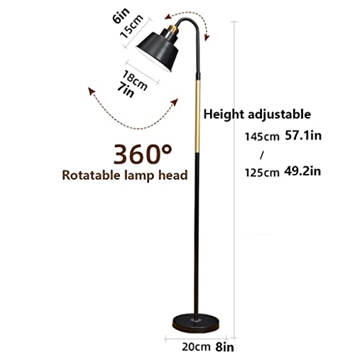 Lampadaire minimaliste avec abat-jour en métal réglable - 5
