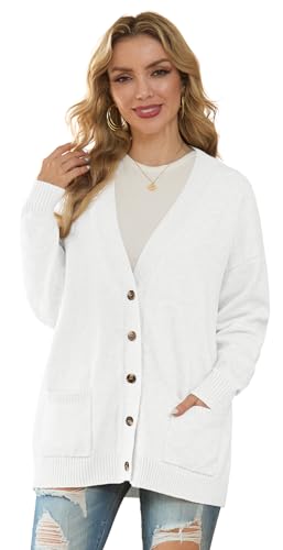 Image of GRECERELLE Women's 2025 Fall Cardigan Sweaters Oversized Open Front Button Knit Outwear Coats with Pockets