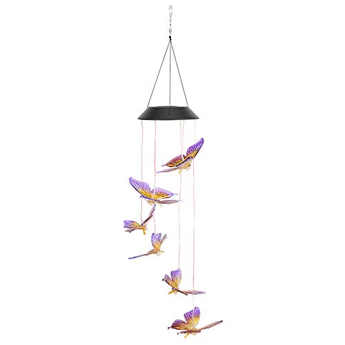 Campanilla de viento LED solar para iluminar balcones oscuros sin cables 2
