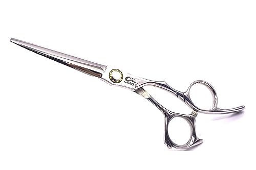 Tesoura Umi Prata Cromado Profissional 802 Premium 5.5 Polegadas Fio Navalha Para Cortar Cabelo e Ba