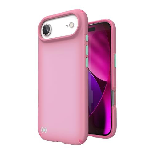 Image of Speck Presidio LUX for iPhone 17 Air Case, MagSafe-Compatible, Slim Protective Case, IBIS Pink /Dark IBIS /KANOM Green