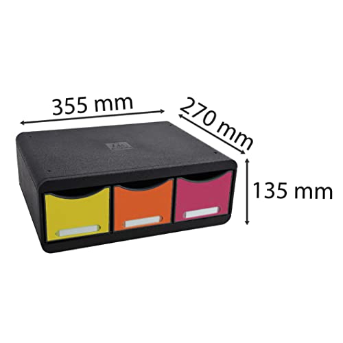 Toolbox mini caisson 3 tiroirs Exacompta contre le désordre des fournitures - 3