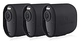 Protective Silicone Skins Compatible with Arlo Ultra/Ultra 2 & Arlo Pro 3/Pro 4 - Accessorize and Protect Your Arlo Camera (Black, 3 Pack) (NOT Compatible with Arlo Essential Spotlight)