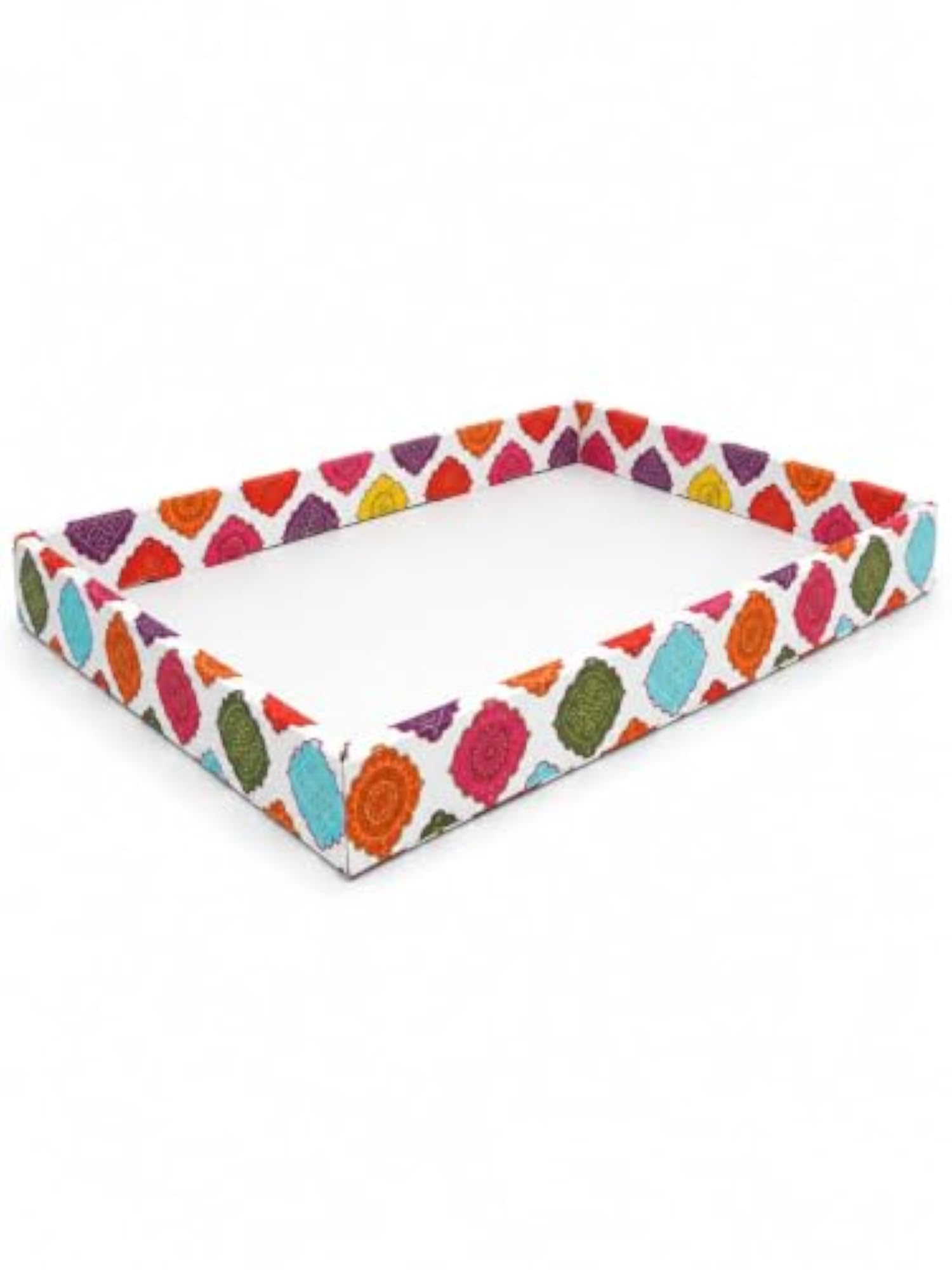 Decorative Tray with Colourful Mandala Print