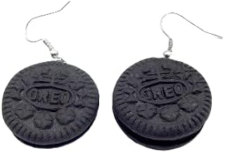 Mini Oreo Necklace or Earrings - Biscuit Jewellery