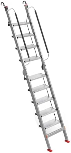 Adjustable 3-Level Step Ladder for Safe Attic Bunk Beds, Emergency Fire Escape Ladder with Non-Slip Feet - Perfect for Home and Outdoor Use