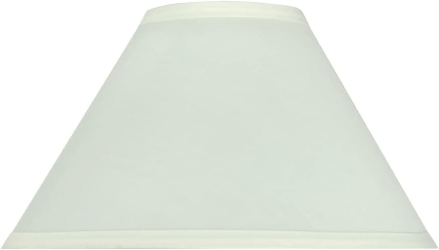 Aspen Creative 58701A Empire Uno Lamp Shade in White, 4" Top x 11" Bottom x 7" Slant Height, Slip UNO 33mm
