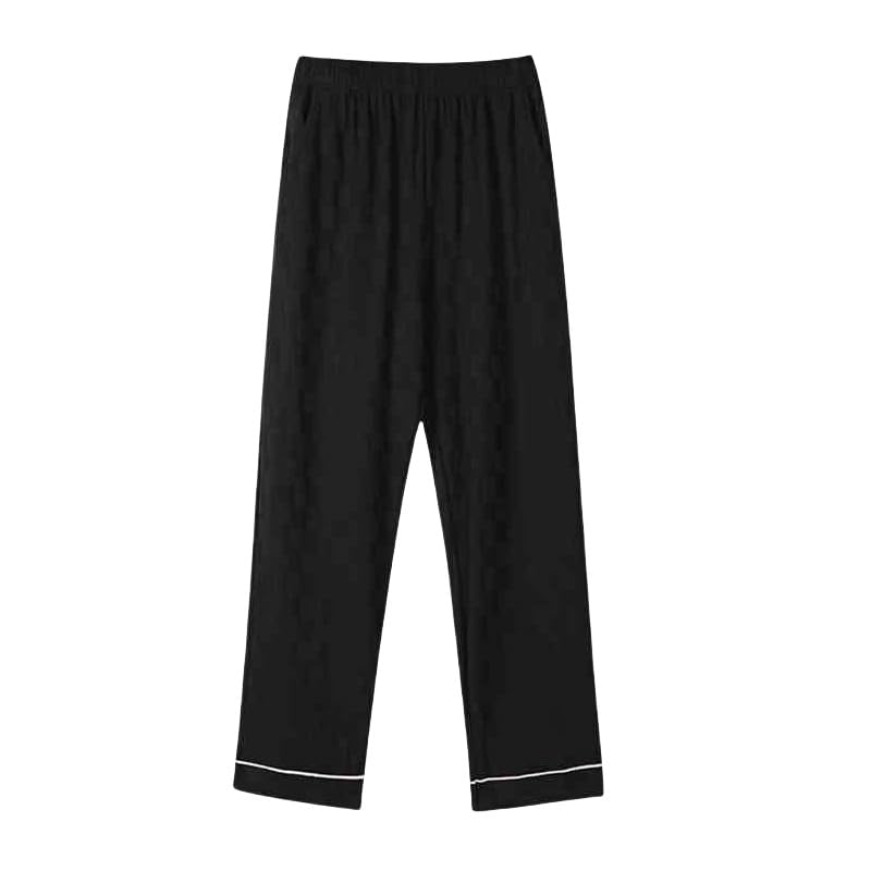 Pyjama en coton noir taille S pantalon de nuit fluide femme