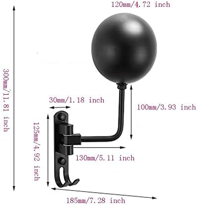 Motorcycle Accessories,WANLIAN Helmet Holder, Helmet Holder for Bike 180 Degree Rotation Helmet Rack Motorcycle with 2 Hooks Helmet Hanger for Caps, Coats, Wig, Baseballs and Rugby-Upgraded Version
