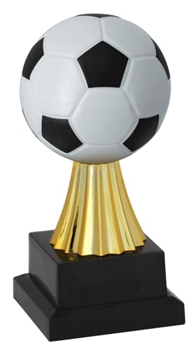 Express Medals Soccer Ball Trophy 6.25 Inch Tall Gold Column Stand, Black Base, Sports Award