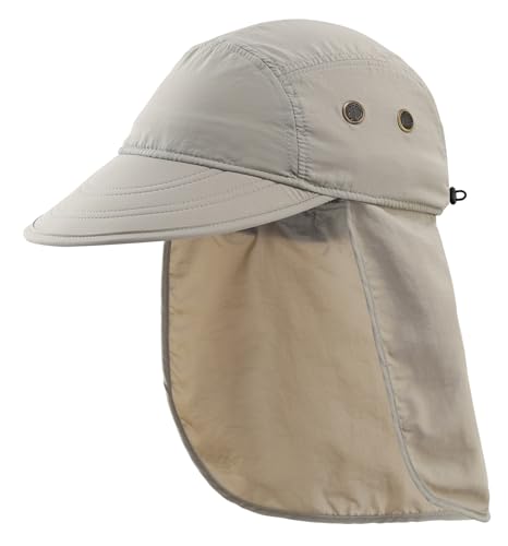 Outdoor Mens Sun Hat with Removable Neck Flap Fishing Hat for Men UPF 50+ Sun Protection Cap Safari Hiking Hat