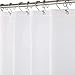 Amazer White Shower Liner Cloth Waterproof, White Shower Curtain Liner Fabric with Weighted Stones, Washable Shower Curtain and Liner 2-in-1, 120G Heavy Duty, 12 Grommet Holes, 72 x 72 Inches