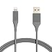 Produktbild Amazon Basics  Verbindungskabel Lightning auf USB-A, fortschrittliche Kollektion, MFi-zertifiziertes Ladekabel für iPhone, grau, 1,82 m