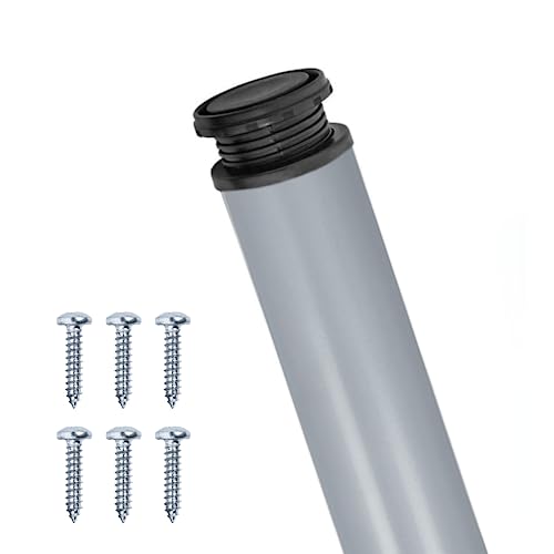 Gedotec Patas de Mesa de Metal Plateado Mate Eco D 60 mm [Extremadamente estables] 1 Pieza Patas de Mesa Plateadas I Patas de Mesa Altura Regulable Altura 710 mm + 30 mm Incluye Material de fijación
