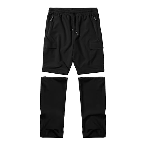 Catálogo de Ropa de Acampada y marcha para Niña los mejores 10. 47 Zoofly Pantalones de senderismo convertibles tipo cargo con cremallera para niños y jóvenes, estilo scout, con bolsillos con cremallera, ideales para acampar y actividades al...