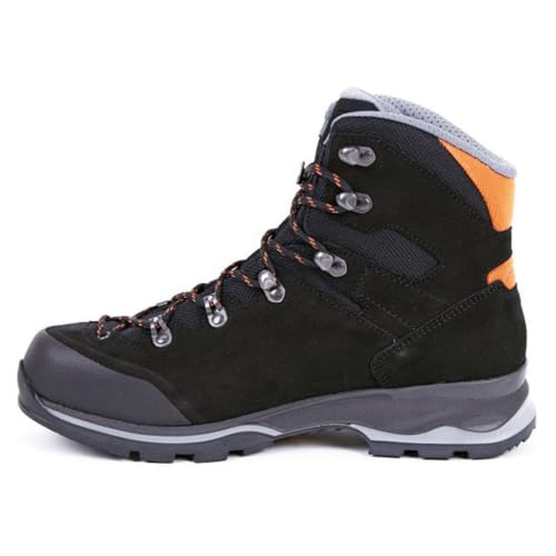 LOWA Mens Baldo GTX Suede Textile Black Orange Boots 9 US2