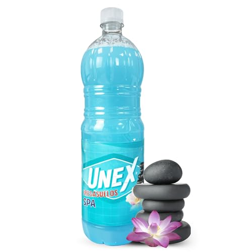 Friegasuelos aroma SPA, Limpiador de suelos olor a SPA, Con un perfume intenso y duradero, Combate malos olores, ideal para conseguir un suelo reluciente y no dejar huellas, 1 botella de 1.50 Litros
