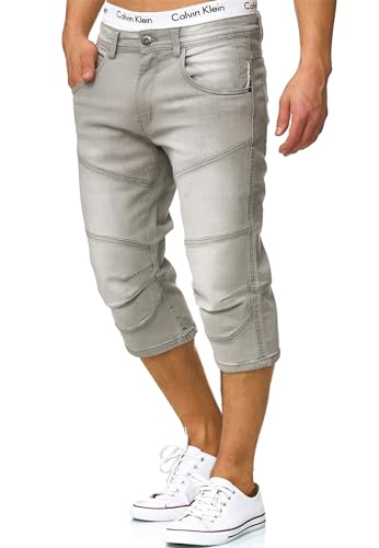 Indicode Herren Fortune 3/4 Jeans Shorts aus 98% Baumwolle | Bermuda Denim...