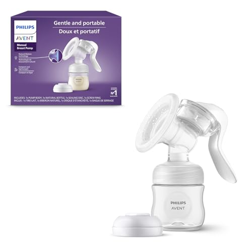 Philips Avent Manual Breast Pump, Easy Pumping with Natural Motion Technology, Silicone Cushion, 4oz...