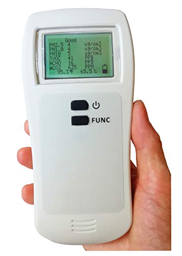Air Quality Monitor Tvoc Formaldehyde (Hcho) Detector Pm2.5 Pm1.0 Pm10 Micron Particulate Matter Dust Pollution Meter For Home Office School Restaurants And Hospitals #TOP5