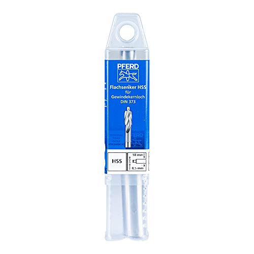 PFERD HSS Flat Countersink with Guide pins, Diameter 18.0 mm, Shaft Diameter 12.5 mm, DIN 373, 25203119, for Threaded core Holes - Image 2
