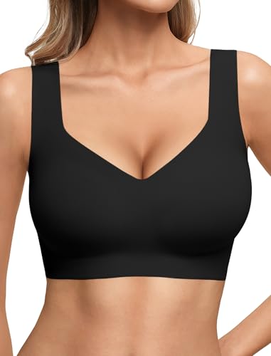 Jelly Bras for Women No Underwire Pullover Wireless Bra Full Coverage Seamless Bralettes T Shirt...