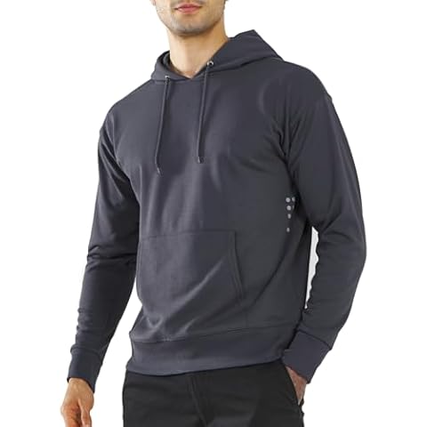 NORTHYARD Men's Cotton Hoodies Pullover Drawstring Hooded Collar Casual Sweatshirts Athletic Long Sleeve Shirts with Pocket DARKGREY S Cover