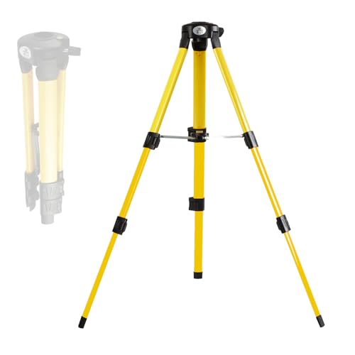TOPWAY Trípode Telescópica para Nivel Láser 37-74 cm Soporte Ajustable de Tres Secciones para Nivel Láser Giratorio y de Línea Poste Láser de Piso a Techo 311580