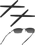 Bwake 2 Pairs Replacement Earsocks for Oakley Transistor OX3085/Lizard OX5113/Lizard 2 OX5120/Capacitor OX5055/Spoke OX3144/Jackknife 2.0 OX3023 - Black
