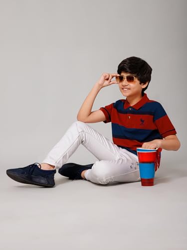 Image of Alan Jones Clothing Boy's Cotton Regular Fit Polo T-Shirt