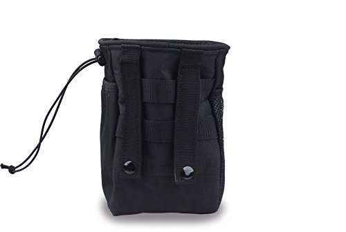 CISNO Military Small Molle Belt Tactical Magazine Dump Drop Reloader Pouch Bag W/Mesh(Black)
