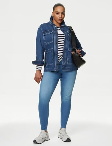 Image of Marks & Spencer Womens Light Wash High Rise Skinny Fit Jegging