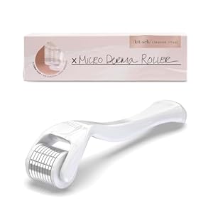Kitsch Derma Roller for Face, Face Roller for Beard, Skin Care Tools, Gifts For Women and Men, Travel Essentials, White
