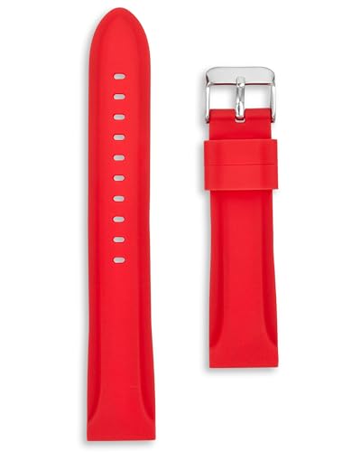 Bracelet montre silicone bleu marine souple pour sport et natation 18mm à 24mm