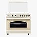 EAS ELECTRIC SMART TECHNOLOGY | EFG9H60C | Cocina de gas estilo rústico | Color Crema | 90 cm | Gas butano y gas natural | Autoencendido encimera | Control mecánico | Válvula FFD | 5 fuegos