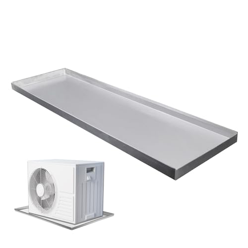 Generico Vaschetta di Raccolta condensa in Acciaio Inox per condizionatori d'Aria, vaschetta di Raccolta e drenaggio dell'Acqua per Interni/Esterni, per prevenire perdit