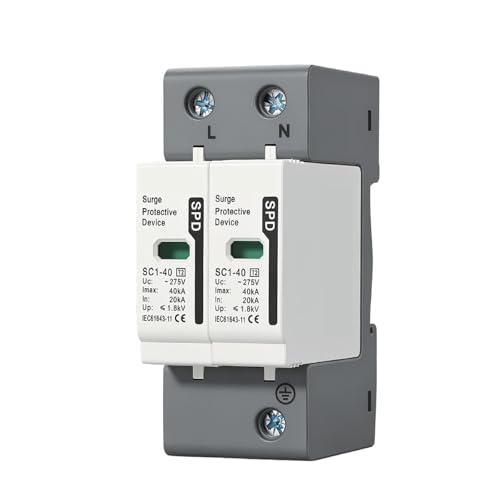 Protector contra sobretensiones AC SPD 2P con alta capacidad de descarga para casa