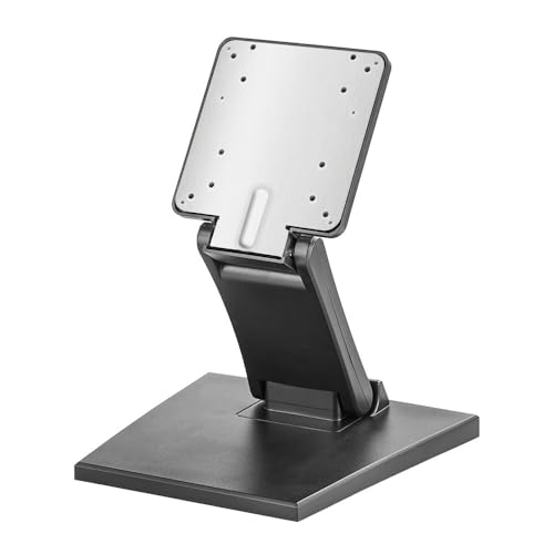 Adjustable Foldable Single Monitor Mount, Low Profile VESA Monitor Desk Mount 75x75mm & 100x100mm, Fits 10-27 Inch LCD Touch Screens