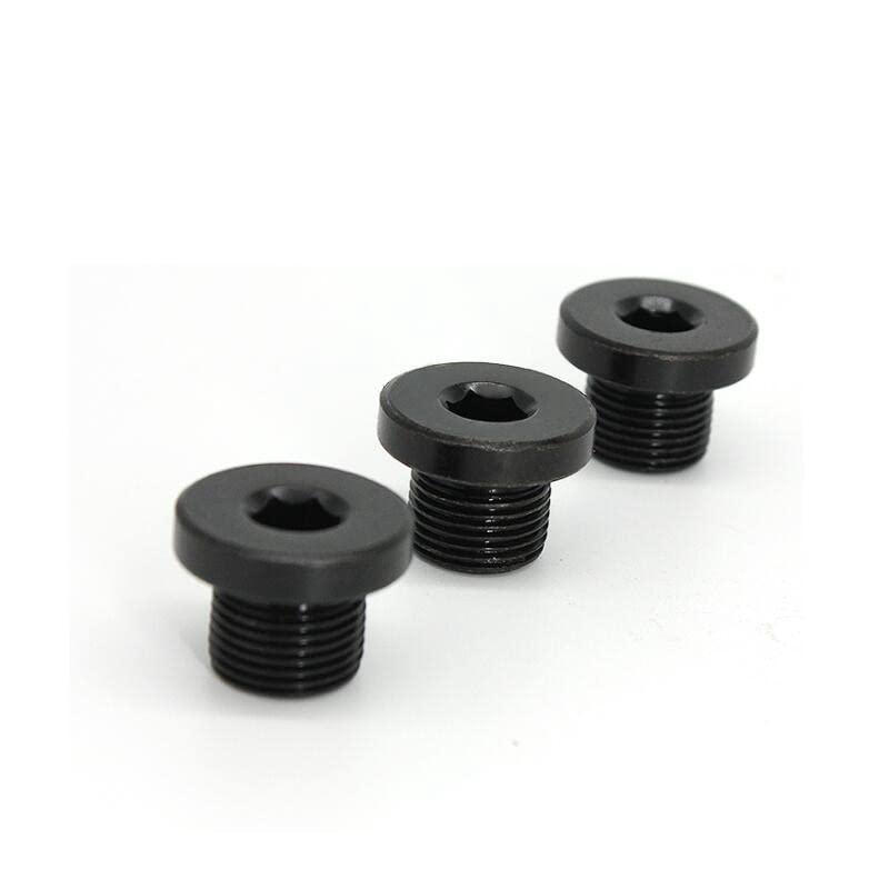 Rosca macho métrica de acero al carbono, casquillo hexagonal negro, brida, tapón hexagonal interior, instalación de tubería hidráulica de aceite (tamaño: 1,5)(Size:2)