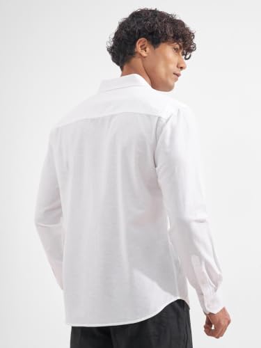 Image of Highlander Men Men's Relaxed Fit Casual Shirt | Cotton Linen | Relaxed fit | Full Sleeves|Premium Shirt for Man