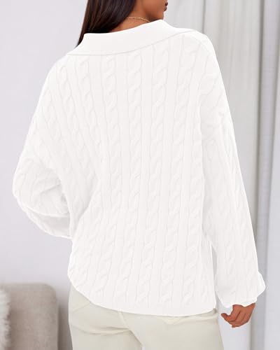 Image of BTFBM Women's Oversized Sweaters Fall Fashion Clothes 2025 Trendy Knit Pullover Casual Long Sleeve V Neck Sweater Jumper Tops
