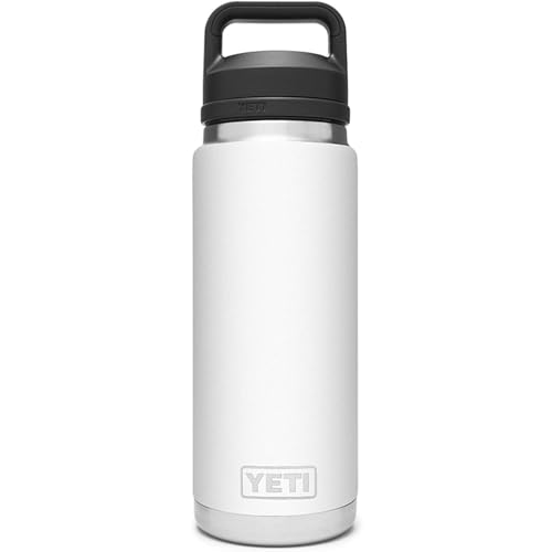 YETI Rambler 26 oz Bottle, Vacuum Insulated, Stainless Steel with Chug Cap, White