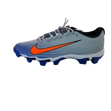 Nike Vapor Shark 3 Men's Low Football Cleats Grey Orange White Blue FB3304-001 - Size 10