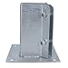 Fence Post Bolt Down Shoe Holder Support Clamp Galvanised 75 x 75mm 12PK