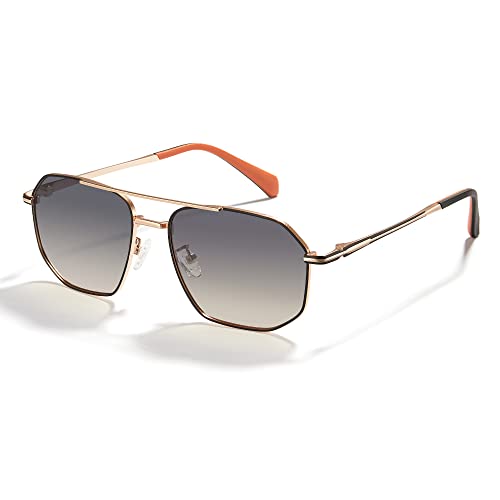 Cyxus Sonnenbrille für Herren, polarisiert, klassisch, UV400, zum Autofahren, Angeln, Reisen, 10-hellbraun