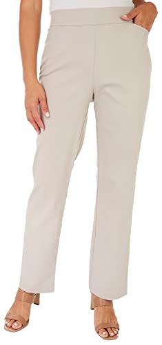 Coral Bay Womens 30 in. Solid Millenium Slimming Pants
