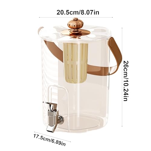 Dispensador de bebidas de 5L con grifo antiderrame, ideal para pícnics y acampadas 3