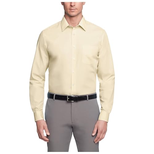 Image of Van Heusen Men's Poplin Regular Fit Solid Point Collar Dress Shirt